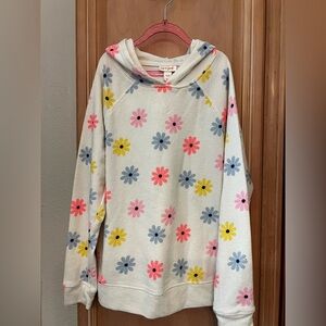 Cat & Jack Floral Hoodie with Pink and Blue Accents
